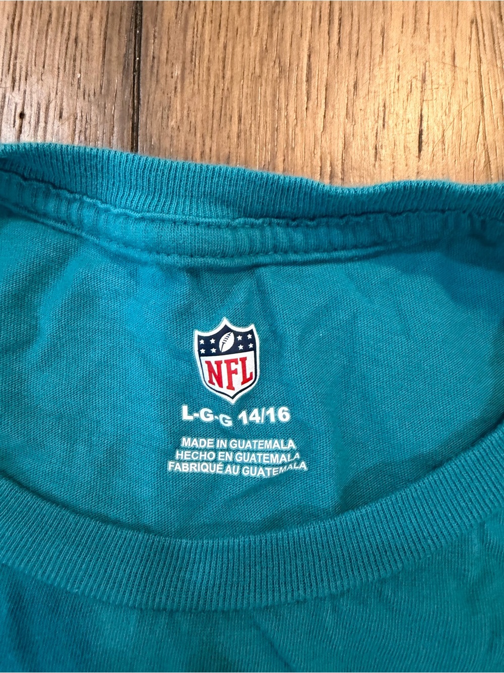 NFL Jacksonville Jaguars Teal Kids Football Tee - Picture 2 of 5